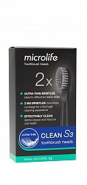 Набор ультрамягких насадок для зубной щетки Microlife Clean S3