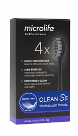 Набор ультрамягких насадок для зубной щетки Microlife Clean S5 